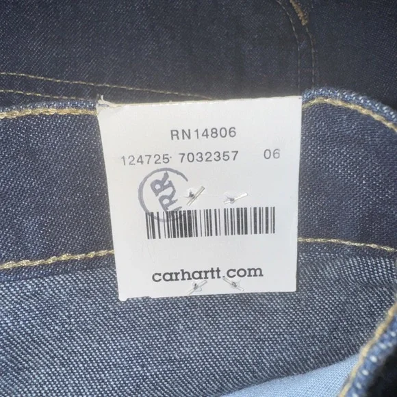 Carhartt Men's 42x34 Loose Original Fit Dungaree Demin Pant B13 HDK Jeans NWOT - Picture 13 of 13